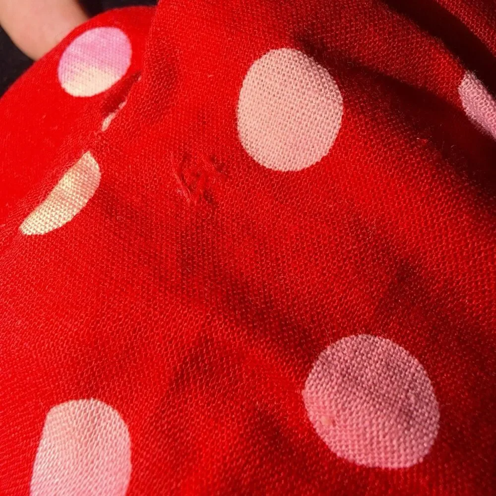 Rare Walt DisneyWorld Minnie Mouse 3D Plush Backpack w/ Plush Keychain